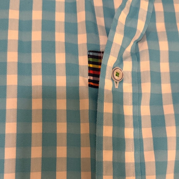 Robert Graham Checkered Gingham Button Up Dress Shirt Mens Large - Picture 3 of 8